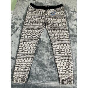 Born Fly Mens Joggers With Tribal Print Elastic Cuffs Grey & Black Size 3XL NWT